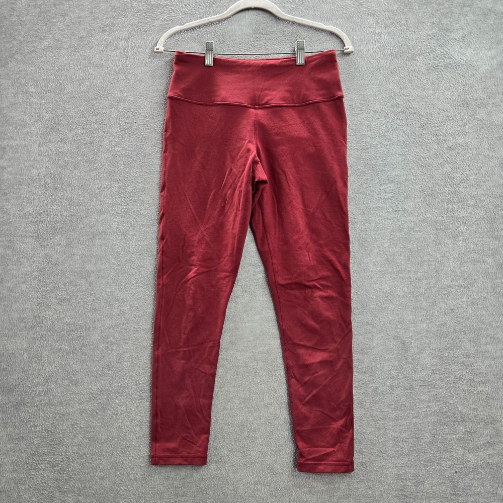 Prana Women Activewear Pants M Red Yoga‎ Legging Logo